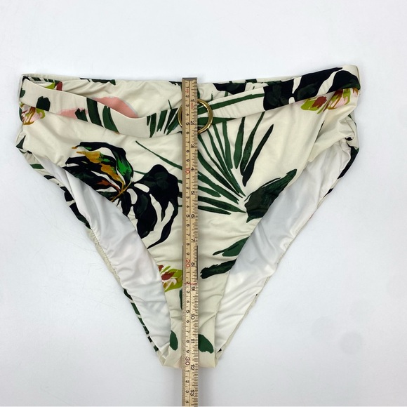 BCBGMAXAZRIA Swim Bottoms Cream Palm Pattern - Picture 5 of 7